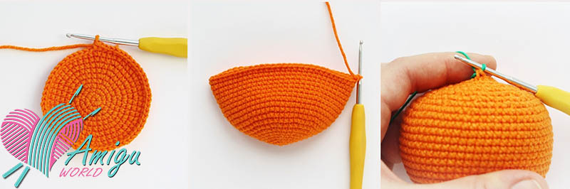 Orange amigurumi crochet pattern
