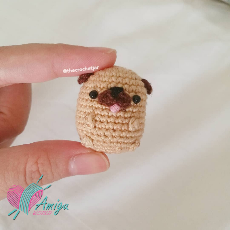 Tiny Potato Pug Amigurumi Free Crochet
