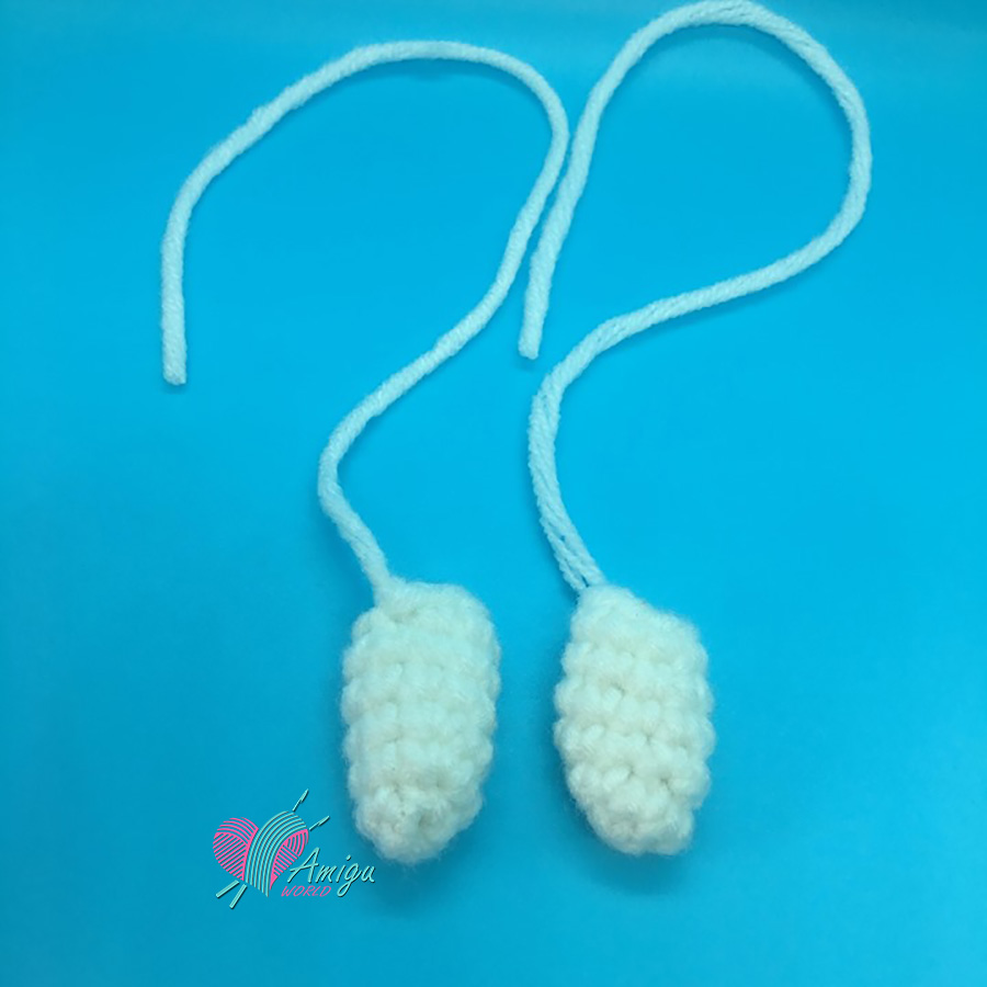 Crochet arms for bunny