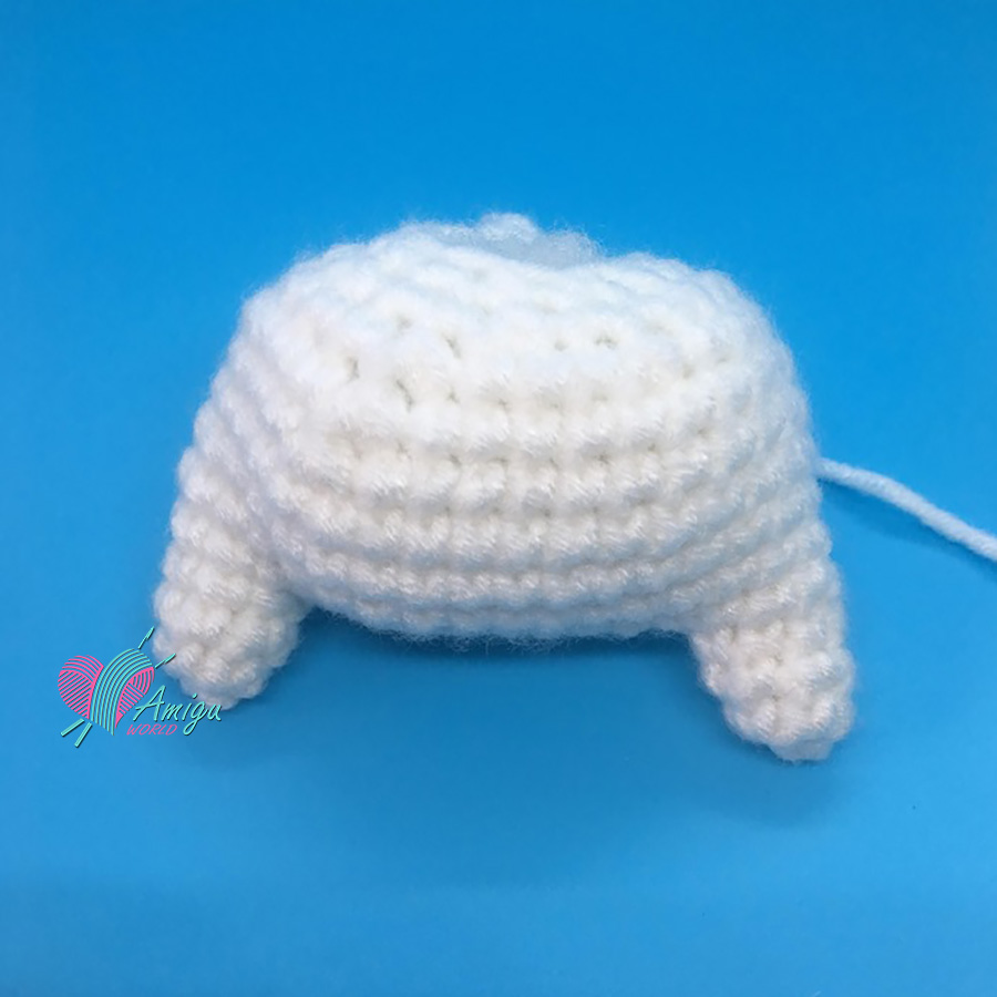 Crochet bunny's body