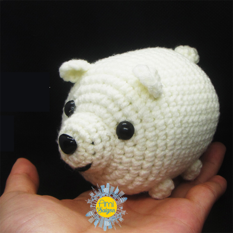 Hướng dẫn cách móc Gấu trắng Ice bear bằng len