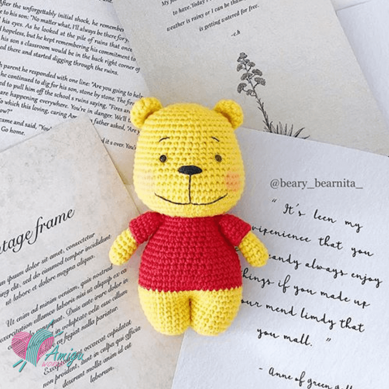 Hướng dẫn cách móc thú bông bằng len amigurumi Gấu Pooh