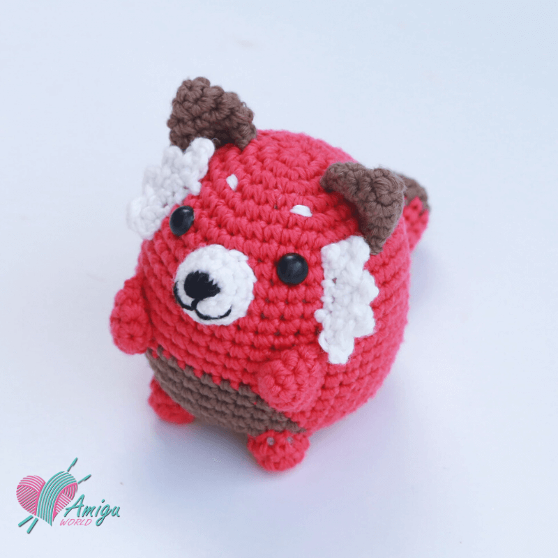 Amigurumi little Aggretsuko crochet pattern by AmiguWorld