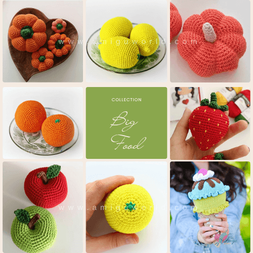 Free Big Food Plushies Amigurumi Crochet Patterns