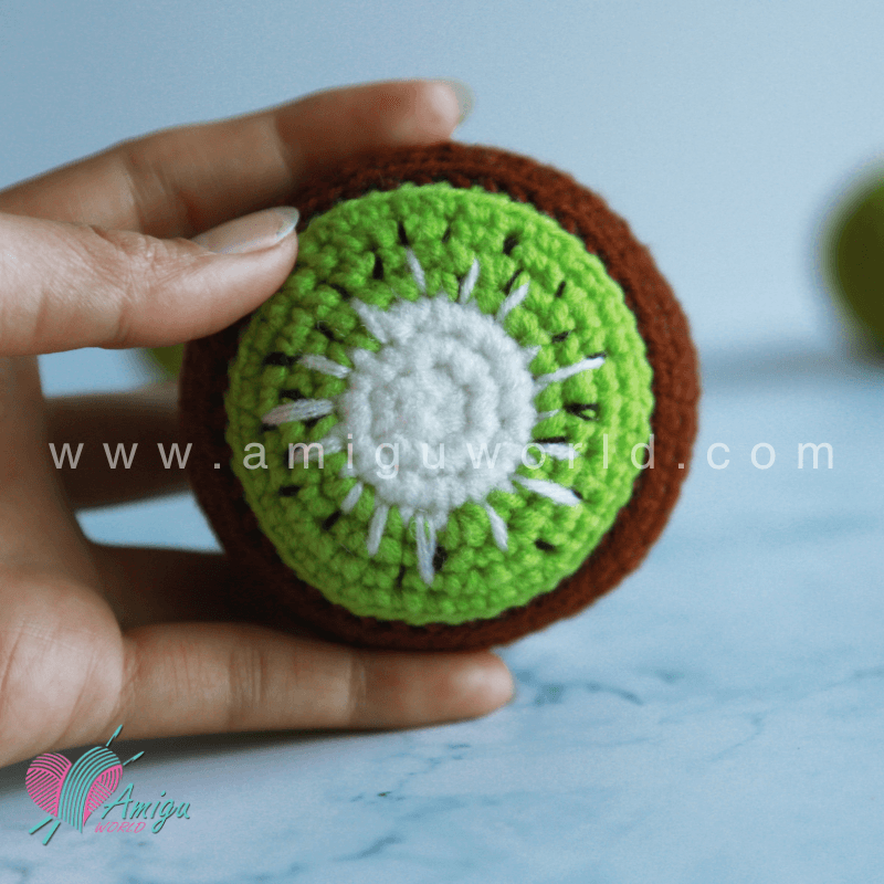 Cute kiwi amigurumi with fruit details