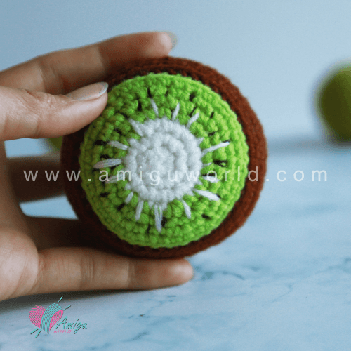 Kiwi Keychain Amigurumi Free Crochet Pattern