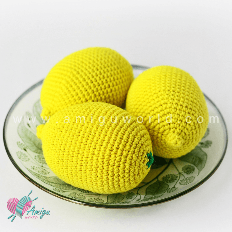 big lemon plushie amigurumi crochet pattern
