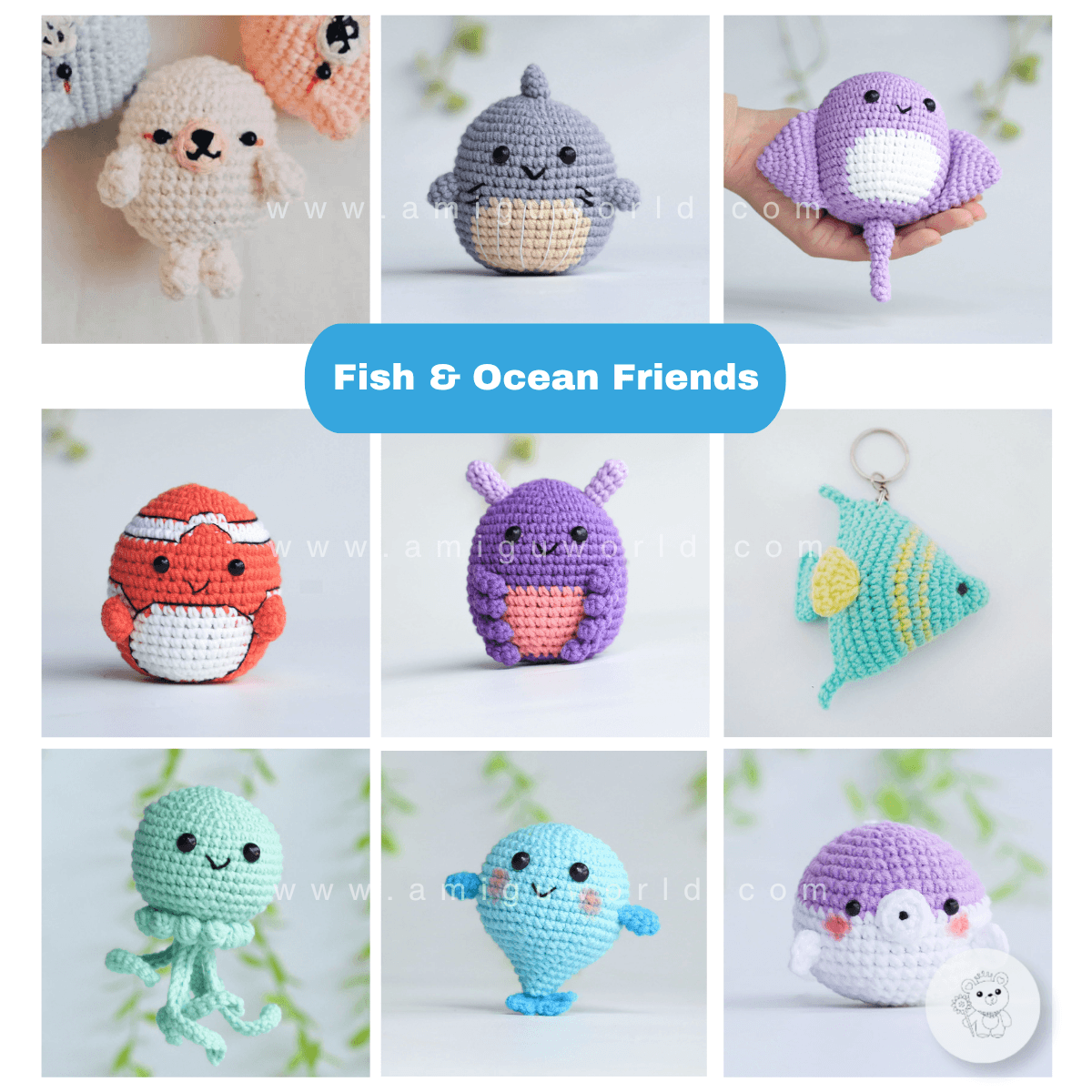 Fish and ocean friends amigurumi patterns