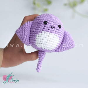 Ray fish amigurumi free crochet pattern