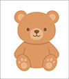 Cute animals collection, flat vector illustration of kawaii wildlife, adorable cartoon creatures