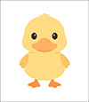Cute animals collection, flat vector illustration of kawaii wildlife, adorable cartoon creatures